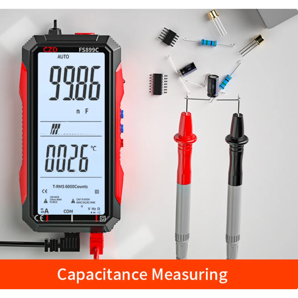 Rechargeable Large-Screen Digital Multimeter | High-Precision Smart Auto-Ranging Digital Multimeter